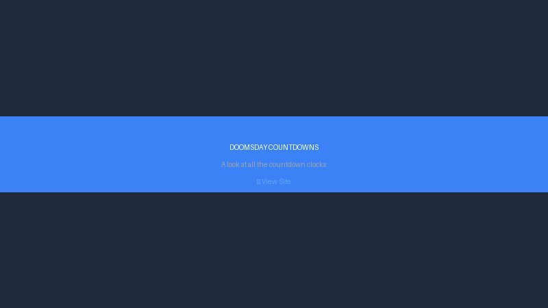 Doomsday Countdowns